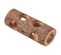 MINAOLULUS Natural Solid Wood Hamster Tunnel 20cm Small Animal Hideout and Chew for Guinea Pigs, Rats, and Dwarf Hamsters - Sturdy Wooden Pet Habitat Accessory