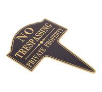 MINAOLULUS No Trespassing Private Property Metal Weatherproof Sign with Stake for Outdoor Lawn Garden Driveway