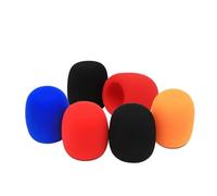 MINAOLULUS Omnidirectional Mini Lavalier Microphone Clip-on Mic with Black and Red Foam Covers for Mobile Phone PC Recording Interview Vlogging