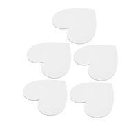 MINAOLULUS Painting Canvas Panel 5Pcs Heart Shape 20X20Cm Cotton Canvas Boards for Drawing and Oil Painting for Student Artists and Creative Projects