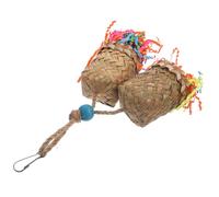 MINAOLULUS Palm Leaf Woven Parrot Toys for Birds Talking Parrot Toy Bird Cage Accessories