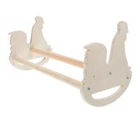 MINAOLULUS Perch Stand for Household Parrot Perch or Chicken Coop Accessories Chicken-shaped for Poultry Wooden with Break Resistance and Playable Design, Beige Wood Material