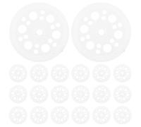 MINAOLULUS Plastic Insulation Washer Fastening Washer with Fourspike Sixhole Design 100pcs for Secure Fixation and Soundproofing White for Renovation and Background Walls for Foam Board