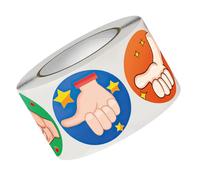 MINAOLULUS Positive Motivational Reward Stickers Roll for Students and Teachers, 1-inch Small Round Encouragement Labels for Classroom Incentives, 500 Stickers for School Praise and Behavior