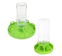 MINAOLULUS Quail Feeder and Waterer Set for Small Poultry, Plastic Bird Food Tray and Drinking Bottle Combo, Suitable for Quail, Chickens, Pigeons with Cage Feeder and Poultry Feeding Dish