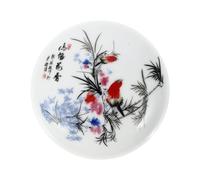 MINAOLULUS Red Inkpad with Ceramic Box 7cm Diameter Calligraphy Ink Paste for Chinese Painting and Seal Carving, Multi-purpose Delicate Ink Pad for Artists and Calligraphy Supplies