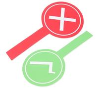 MINAOLULUS Reusable Handheld Answer Paddle Game with Red Cross and Green Check Mark, Classroom Voting and Judging Prop for Educational Games and Teacher Events