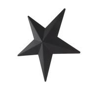MINAOLULUS Rustic Black Iron 3D Five-Pointed Star Wall Decor 30X30Cm Metal Hanging Sculpture for Vintage Farmhouse, Bar, Coffee Shop, and Office Wall Accent