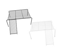 MINAOLULUS Rutin Chicken Coop Platform Ladder and Ramp for Small Pets, Large Black and White Iron Mesh Stand for Feeding and Drinking, Indoor Poultry Climbing Play Toy