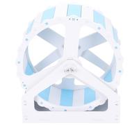 MINAOLULUS Silent Low Noise Hamster Wheel with Stable Base for Small Hedgehogs, Chinchillas, and Gerbils - Compact Blue and White Exercise Wheel for Cage Enrichment and Small Animal Fitness