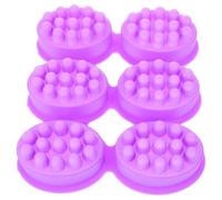 MINAOLULUS Silicone Soap Mold 6-Cavity Oval Massage Soap Silicone Mold for DIY Craft Supplies