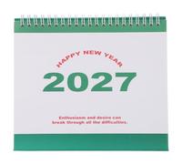 MINAOLULUS Small Desk Calendar Green Minimalist Standing Flip Desktop Monthly Planner Supporting Pens for Study and Classroom Use