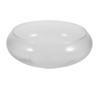 MINAOLULUS Small Glass Fish Bowl Hydroponic Container Clear Aquarium Tank for Goldfish and Plants Compact Transparent Desk Planter for Home Office Wedding Centerpiece Easy to Clean Decorative