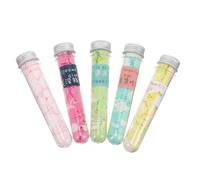 MINAOLULUS Soap Petals Portable Scented Lightweight 5pcs Slices Foaming with Test Tubes for Washing Color Outdoor Travel Camping Hand