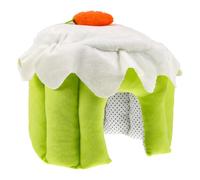 MINAOLULUS Soft Winter Pet Bed for Small Pets and Ferrets Semi-enclosed Fabric Hideout Nobottom Structure Easy Cleaning Cozy round Design for Indoor Use