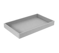 MINAOLULUS Stackable Jewelry Display Tray Organizer Tray for Necklaces and Rings Made of Woolen and Wood, Space-saving Jewelry Drawer Insert for Dressers and Cabinets
