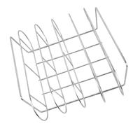 MINAOLULUS Stainless Steel Bbq Rib Rack Grill Tool for Home Barbecue, Steak and Lamb Chop Roasting Rack, Sturdy Metal Grill Stand for Outdoor Cooking