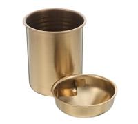MINAOLULUS Stainless Steel Windproof Ashtray with Lid Smokeless Outdoor Ashtray for Patio Balcony Garden for Home Office Use Gold Color
