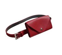 MINAOLULUS Stylish Women Belt Bag in Red Polyurethane with Removable Belt and Hands-Free Design, Minimalist Waist Bag for Running and Casual Outfits
