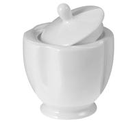 MINAOLULUS Sugar Jar with Lid 150ml French Style Ceramic White