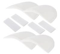 MINAOLULUS Upgraded 2 Pairs White Sponge Shoulder Pads for Women’s Suit, Non-Slip Self-Adhesive Shoulder Enhancer Pads with Straight Edge, Suit Accessory for Blazers and Jackets