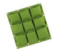 MINAOLULUS Vertical Hanging Grow Bag 9 Pockets, Green Felt Wall-mounted Planting Bag for Balcony Gardening, Vertical Planter Suitable for Flowers, Herbs, and Vegetables Growing