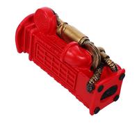 MINAOLULUS Vintage Red Resin Telephone Booth Decorative Piece, Antique Rotary Dial Phone Model, Retro Home Decor Photo Prop for Homes and Galleries