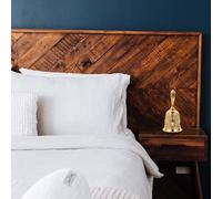 MINAOLULUS Vintage Zinc Alloy Hand Shaking Bell Retro Gold Hand Bell Restaurant Call School Bar Service Home and Classroom Use