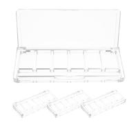MINAOLULUS Vueset Empty Palette 4pcs 6 Grid Eyeshadow Palette Makeup Organizer with Six Spacious Grids, Lightweight Refillable Plastic Tray for Travel and Onthego Touchups