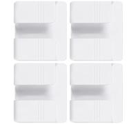 MINAOLULUS Wall Mounted Storage Holder 4pcs Abs White for Tv Remote Control
