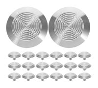 MINAOLULUS Warning Dome Blind Tactile Floor Markers round Convex Circular Texture Anti-slip 36pcs Stainless Steel One-piece Solid Structure for Flat Ground Surfaces Transit Zones