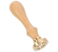 MINAOLULUS Wax Seal Stamp Vintage Copper Head Wooden Handle Elegant Sealing Accessory Leaves A Clean and Beautiful Pattern Non-Stick for Invitations