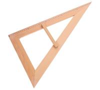 MINAOLULUS Wooden Large Triangle Ruler with Protractor Teaching Aid for Classroom Measurement and Woodworker’s Measuring Tool