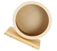 MINAOLULUS Wooden Silent Hamster Running Wheel Cork Mat, Medium Size Exercise Wheel for Gerbils, Chinchillas, Hedgehogs and Small Animals Cage