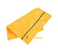 MINAOLULUS Zippered Bible Storage Bag Large Gold Dragon Pattern Book Carrying Case Tassel Closure Chinese Style Cloth Pouch Pencil Organizer Suitable for Church Study Office Use