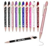 MiNaSii 200Pcs Personalised Pen Custom Pens with Name Logo Text Free Engraving Pen Customised Smooth Writing Pens Gift for Men Women Office Business Christmas Wedding