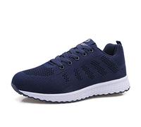 MINBEI Womens Sneakers Lightweight Lady Trainers Breathable Woman Running Shoes Daily Walking Outdoor Fitness Athletic Lace Up Flat Fitness Air Sports Shoes Size 7 UK Navy(Label 40)