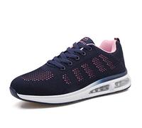 MINBEI Womens Sneakers Lightweight Lady Trainers Breathable Woman Running Shoes Daily Walking Outdoor Fitness Athletic Lace Up Flat Fitness Air Sports Shoes Size 9 UK Blue(Label 43)