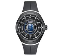 MINBER Skeleton Automatic Watch, 45mm Dial with Luminous Hands, Self Winding Watch, 3 ATM Waterproof, 316L Stainless Steel, Silver black (M6004G), Modern