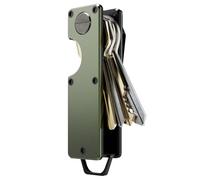 MINBERAND Key Organizer Compact Key Holder Metal Key Chain Minimalist key case key holder for keychain Secures 1-5 Keys, Army Green, One size