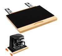 MinBoo Bamboo Appliance Slider,Sliding Tray for Coffee Maker, Kitchen Countertop Appliance Rolling Tray,Slides Easily from Under The Cabinet,Wide - Large (16" Wx13 D)
