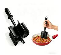 Mince Masher, Meat Masher Shredder Chopper, Mince Meat Masher Chicken Shredder, Multi-Functional Kitchen Gadgets for Home Cooking (1, Black)
