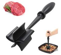 Mince Masher, Versatile High-Temp Heat-Resistant Hamburger Meat Chopper, Non-Stick Mince Meat Masher Shredder for Ground Turkey/Beef/Hamburger Meat, Nylon Utensil Cookware