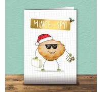 Mince Spy - Foiled Christmas Card