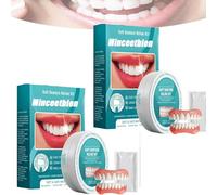 Minceetbien Dentures, Minceetbien Silicone Denture Set,100% Soft Silicone, Denture Reline Kit is Suitable for Securing Upper and Lower Dentures, Comfortable and Waterproof, Easy to Wear,2pcs