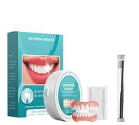 Minceetbien Dentures, Minceetbien Silicone Reline Denture Set, Custom Fit Silicone Reline Denture Set, Comfortable & Waterproof Fake Teeth Solution for Daily Use (1pcs)