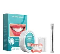 Minceetbien Silicone Reline Denture Set, Minceetbien Denture, Custom Fit Silicone Reline Denture Set, Comfortable & Waterproof Fake Teeth Solution for Daily Use (1pcs)