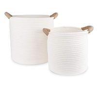 minchen Set of 2 storage baskets - storage and organisation for the hallway, bathroom, bedroom and living room or as a toy organiser in the children's room