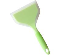 Minchsrin Silicone Wrapped Plastic Fish Spatula Pancakes Shovel Non-Stick Heat-Resistant Wide Flat Turner For Egg Tamales Pizza (Green)