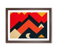 Mind Bending Abstract Art Framed Print | A2 Walnut Framed Wall Art | Ready to Hang | Abstract Fantasy Picture | Living Room Bedroom Lounge Office